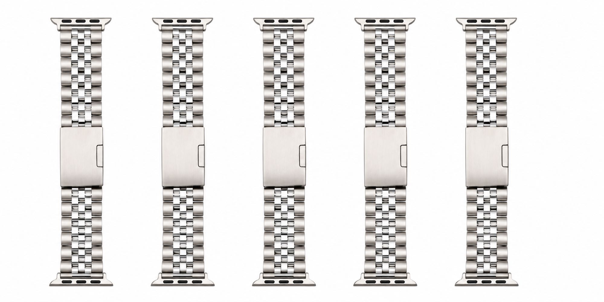 Classic Multi-Link Stainless Steel Replacement Band Compatible with Apple Watch 38mm photo 2