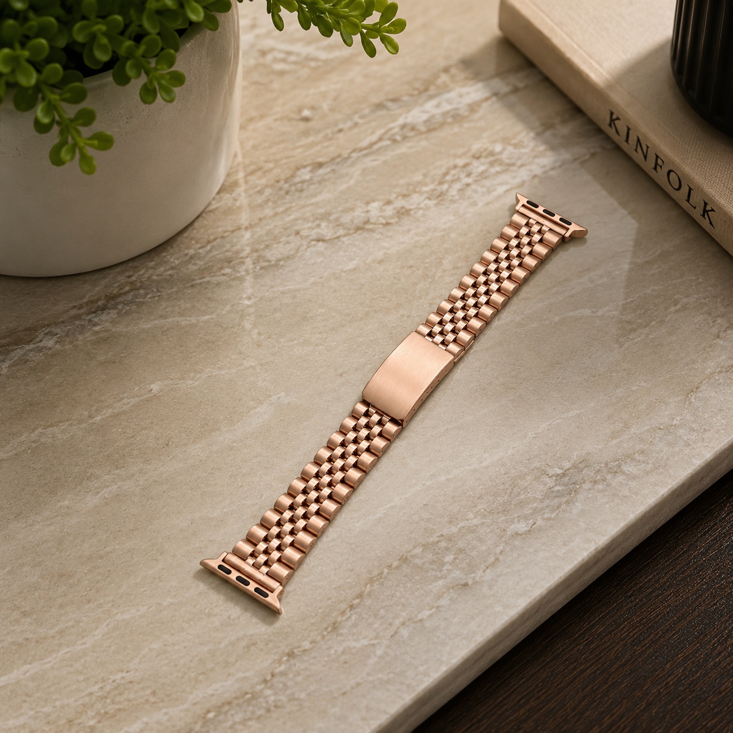 Classic Multi-Link Stainless Steel Replacement Band Compatible with Apple Watch 38mm photo 3