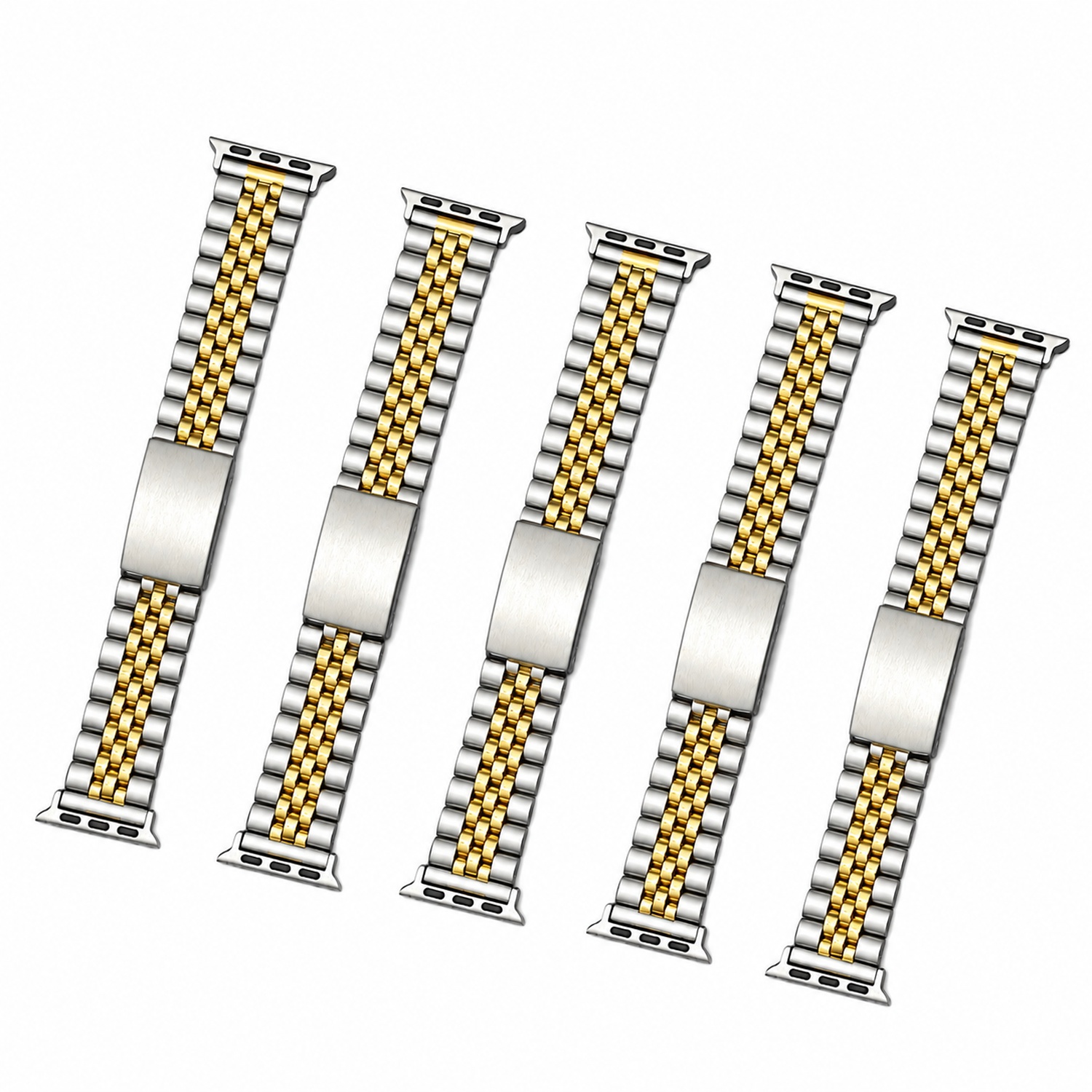 Classic Multi-Link Stainless Steel Replacement Band Compatible with Apple Watch 38mm photo 2