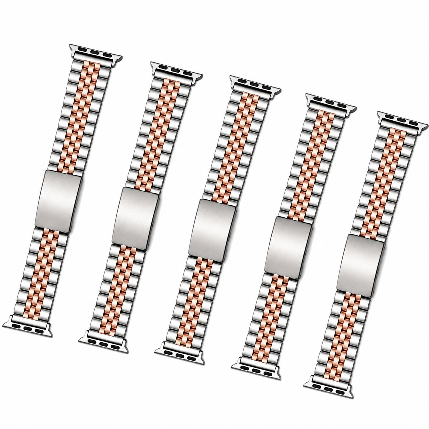 Classic Multi-Link Stainless Steel Replacement Band Compatible with Apple Watch 38mm photo 2