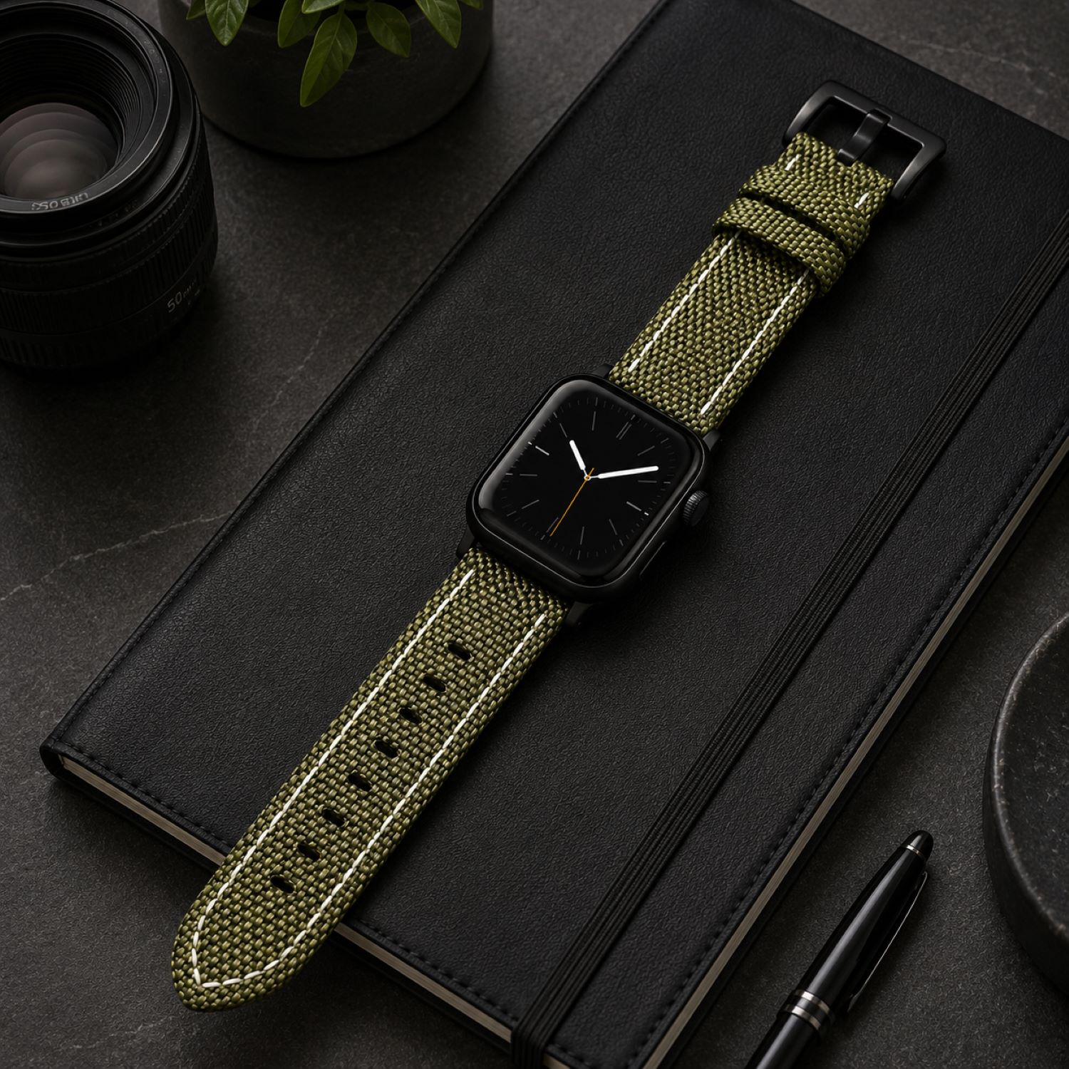Canvas Watch Replacement Band Compatible with Apple Watch 38mm photo 2
