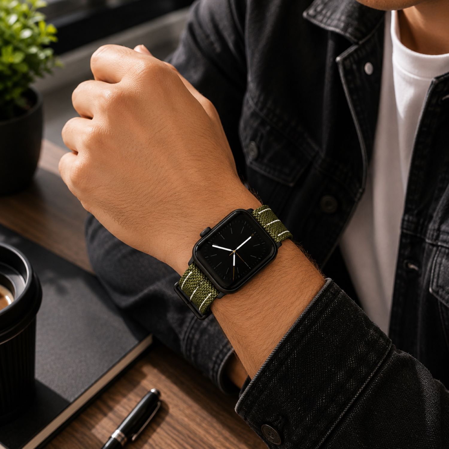 Canvas Watch Replacement Band Compatible with Apple Watch 38mm photo 3
