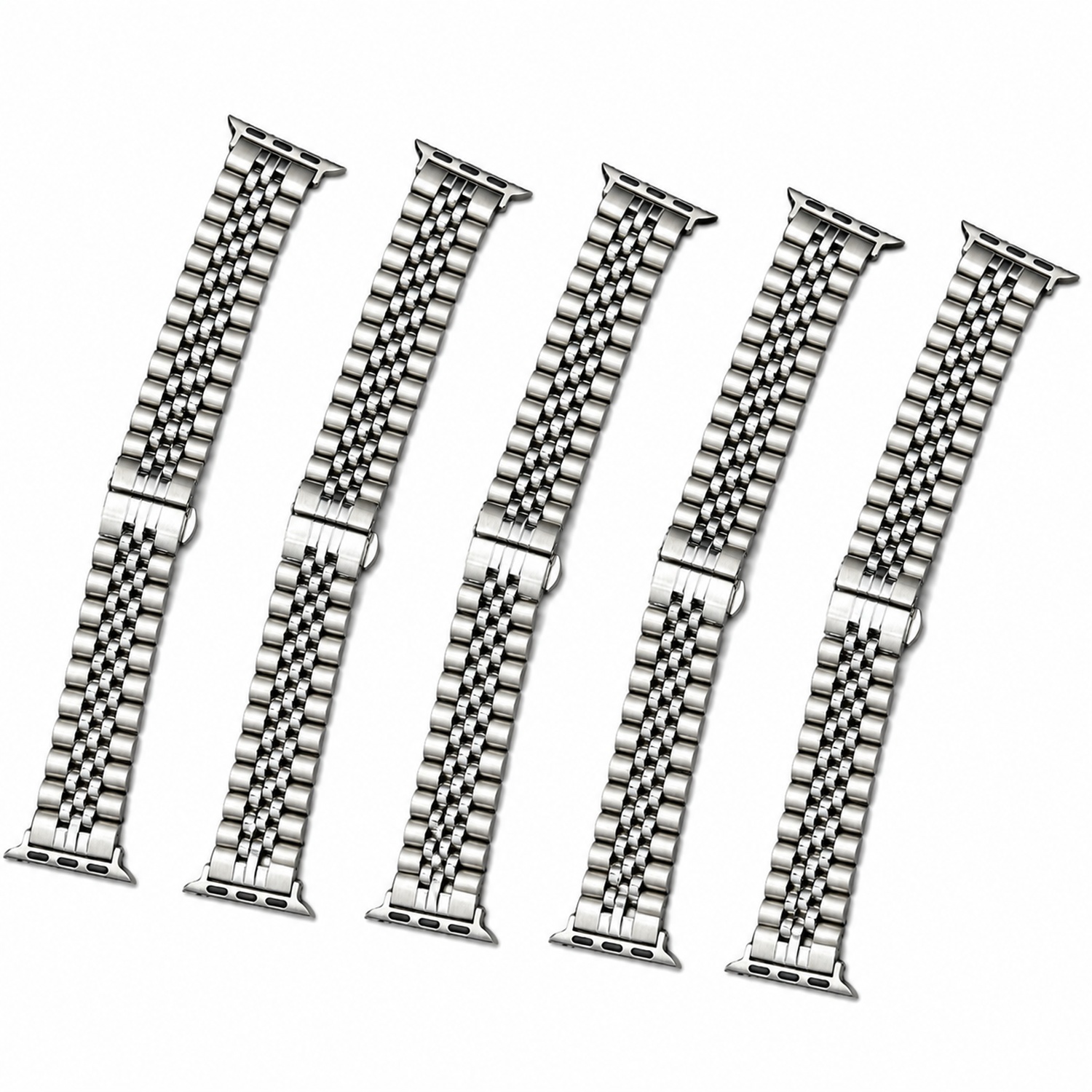 Classic Multi-Link Stainless Steel Replacement Band Compatible with Apple Watch 38mm photo 2