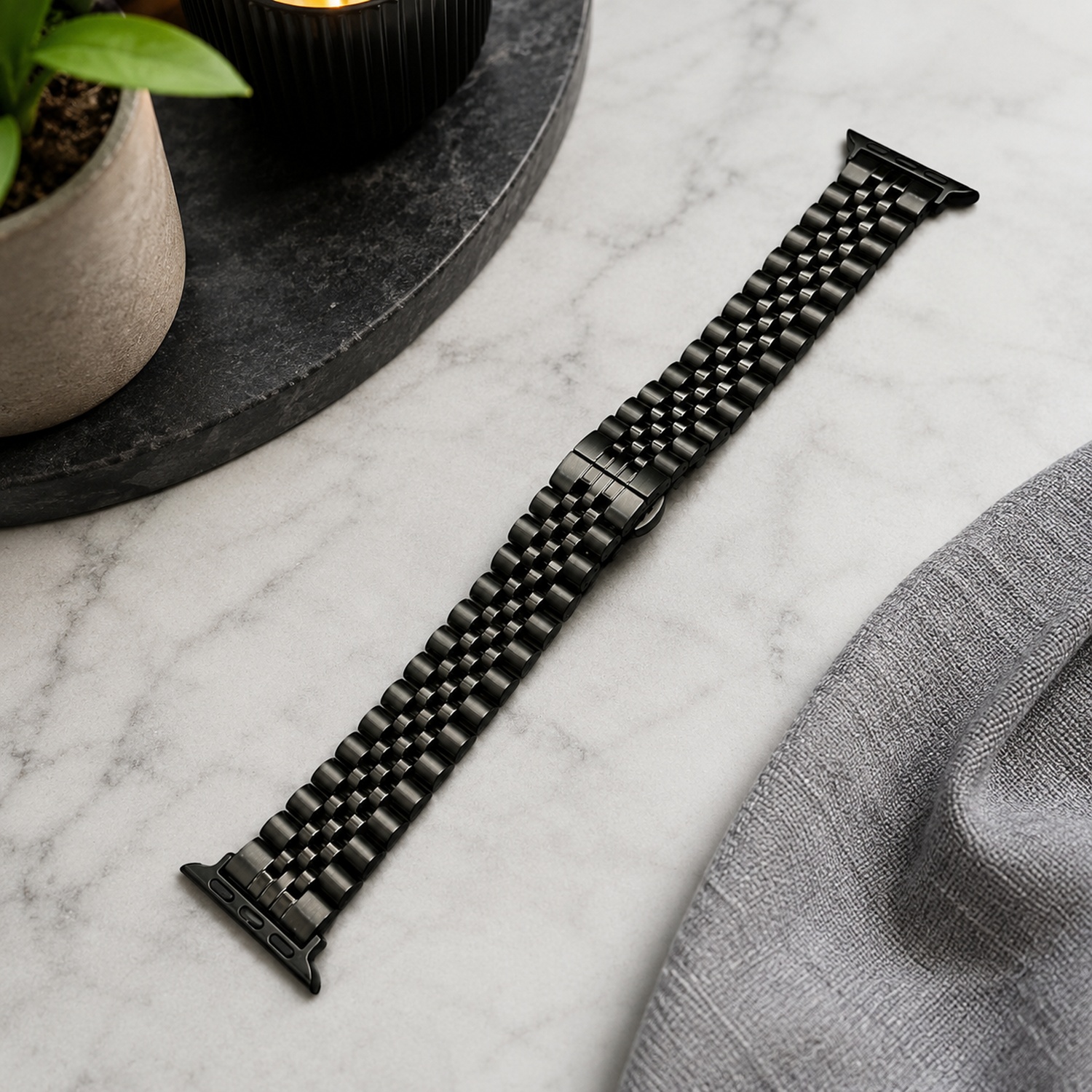 Classic Multi-Link Stainless Steel Replacement Band Compatible with Apple Watch 38mm photo 3