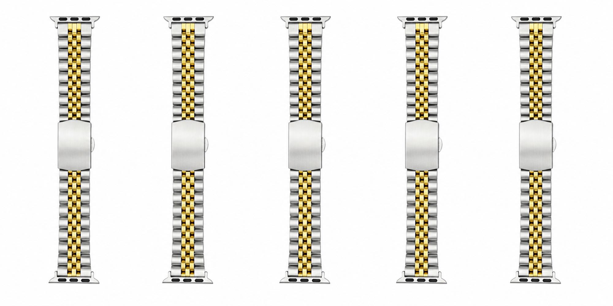 Classic Multi-Link Stainless Steel Replacement Band Compatible with Apple Watch 38mm photo 2