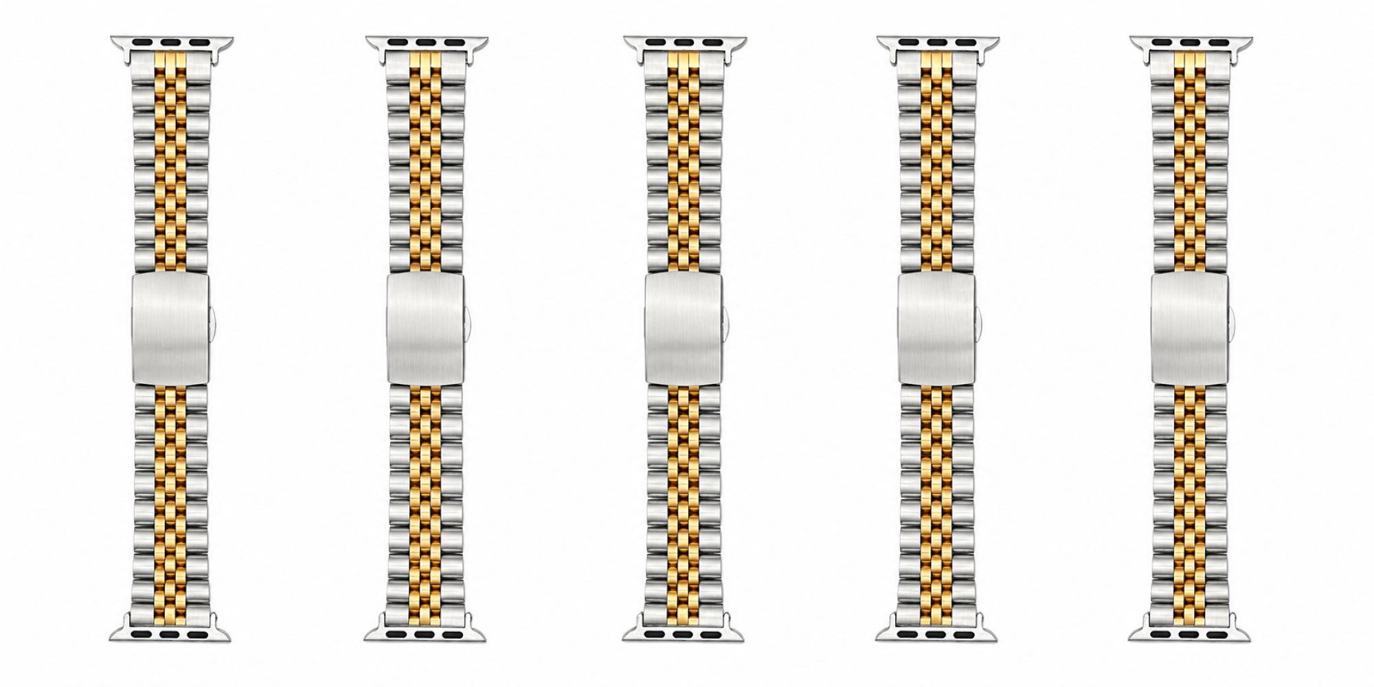 Classic Multi-Link Stainless Steel Replacement Band Compatible with Apple Watch 38mm photo 2