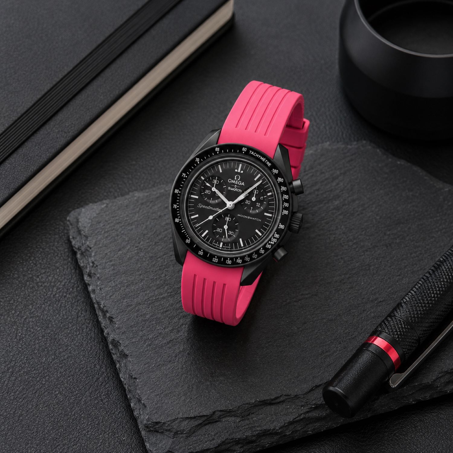Silicone Watch Replacement Band Compatible with Omega x Swatch MoonSwatch 20mm photo 3