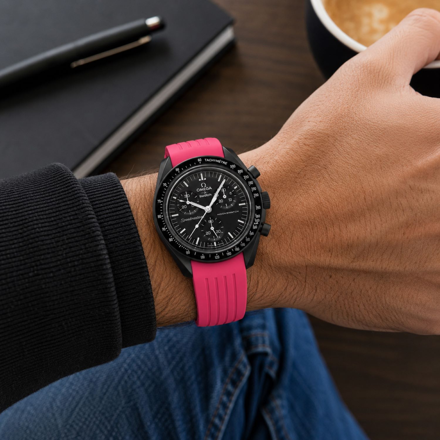 Silicone Watch Replacement Band Compatible with Omega x Swatch MoonSwatch 20mm photo 4
