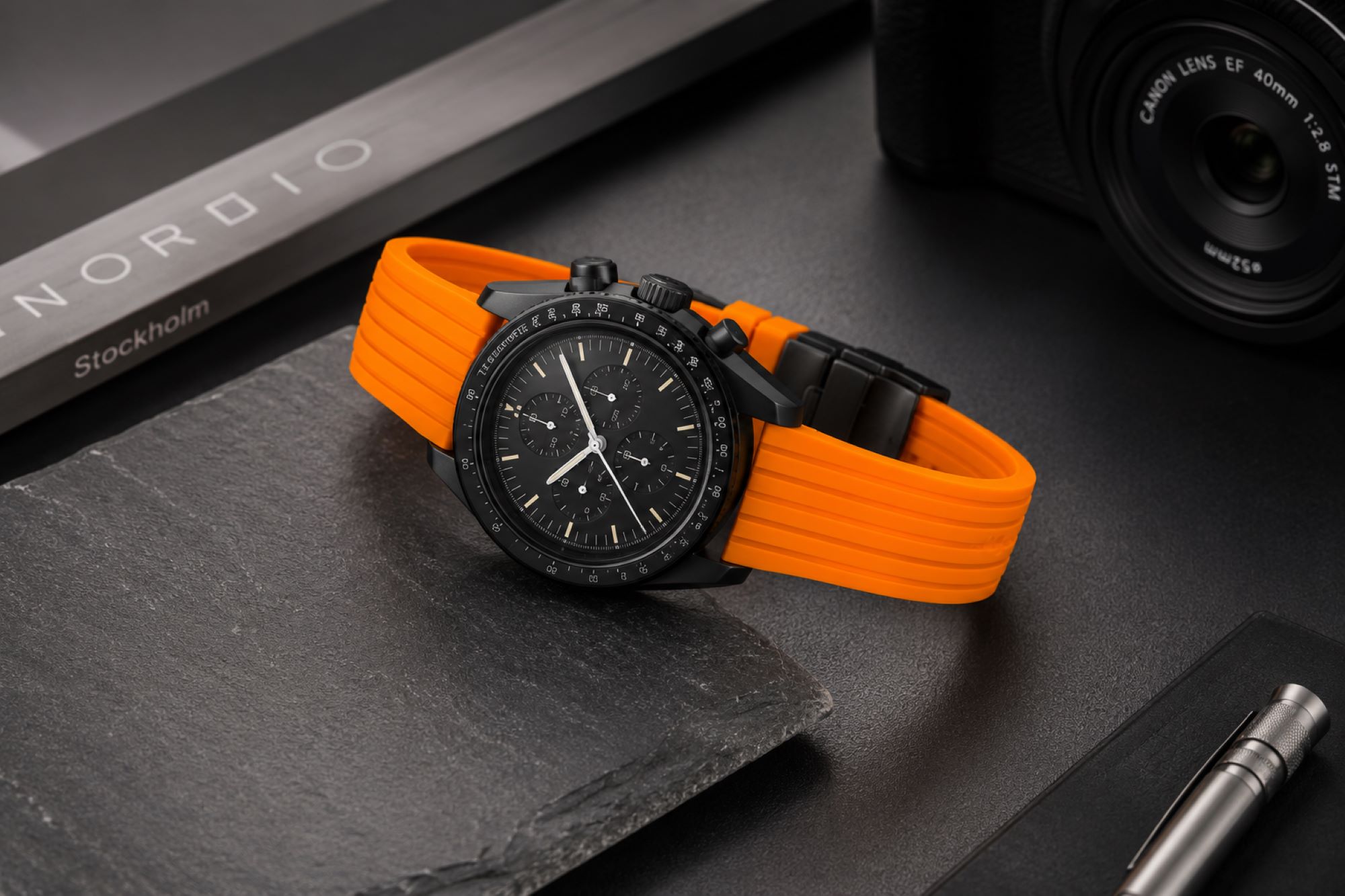 Silicone Watch Replacement Band Compatible with Omega x Swatch MoonSwatch 20mm photo 3