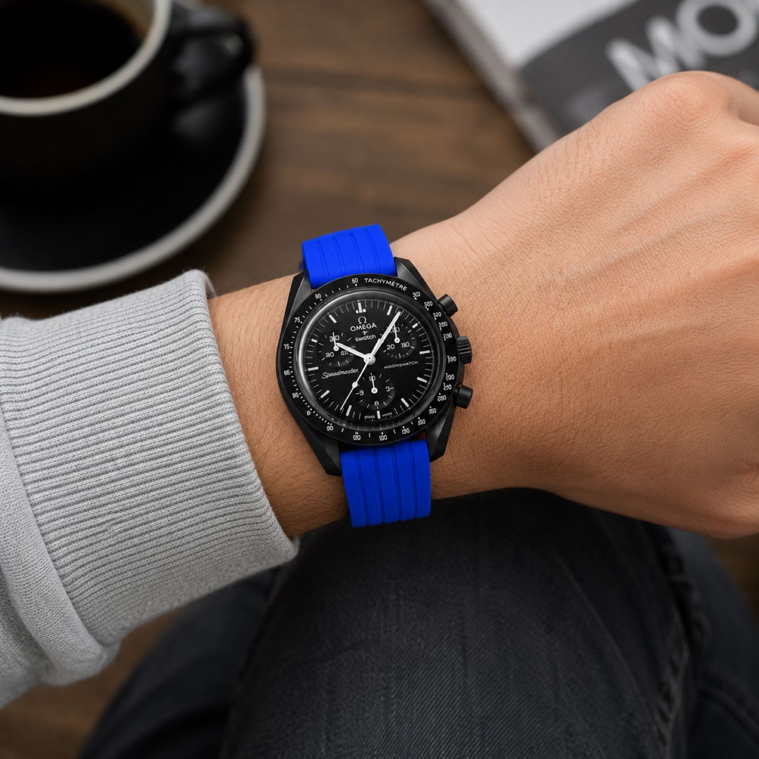 Silicone Watch Replacement Band Compatible with Omega x Swatch MoonSwatch 20mm photo 4