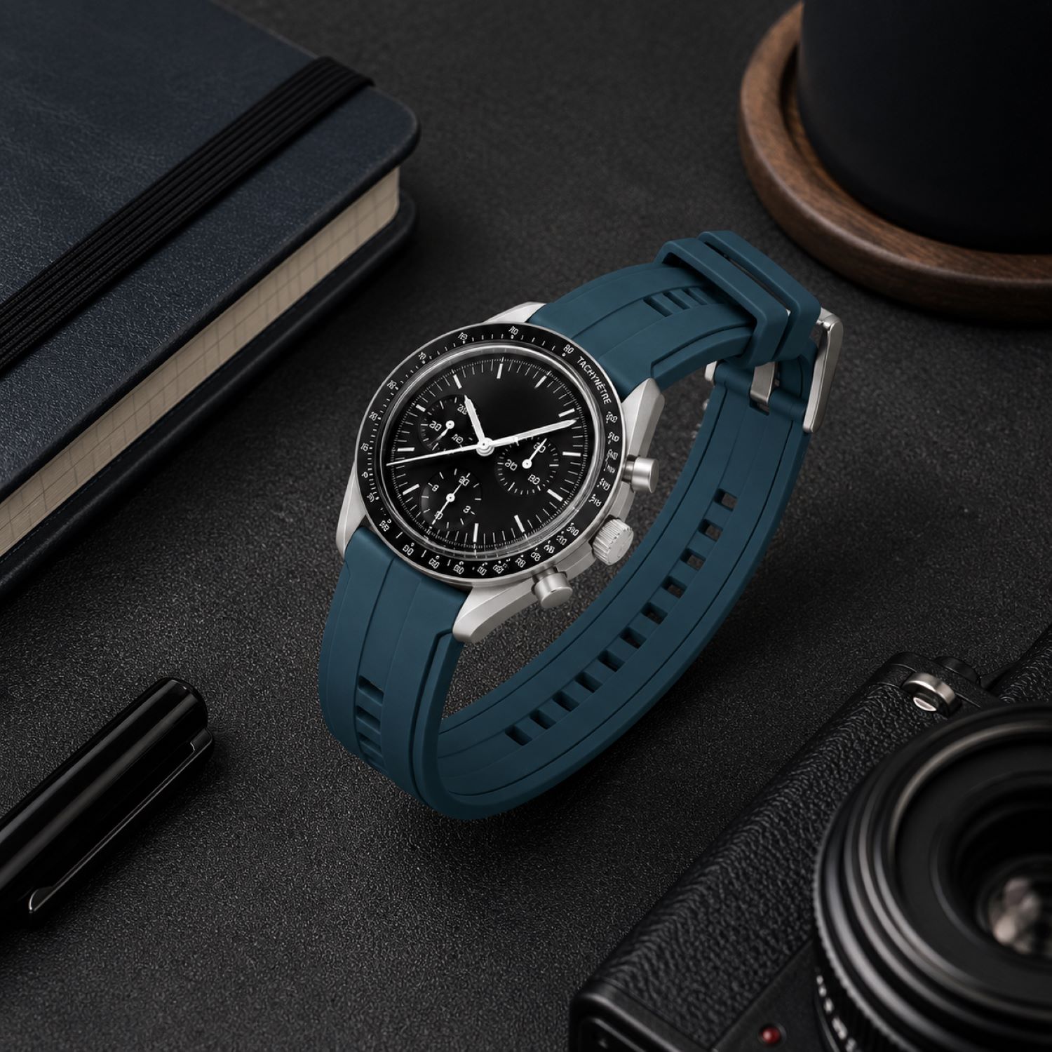 Silicone Watch Replacement Band Compatible with Omega x Swatch MoonSwatch 20mm photo 3
