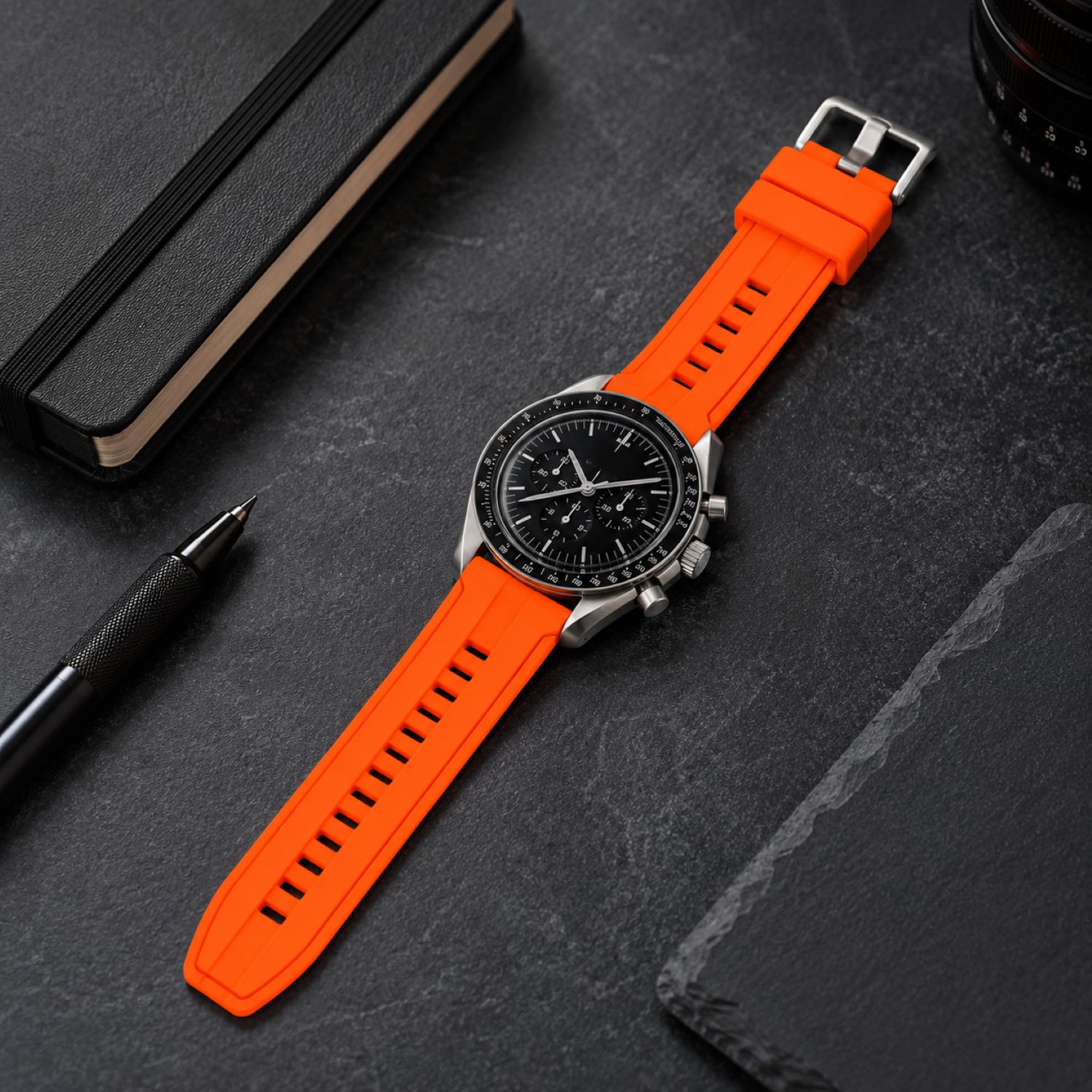 Silicone Watch Replacement Band Compatible with Omega x Swatch MoonSwatch 20mm photo 3
