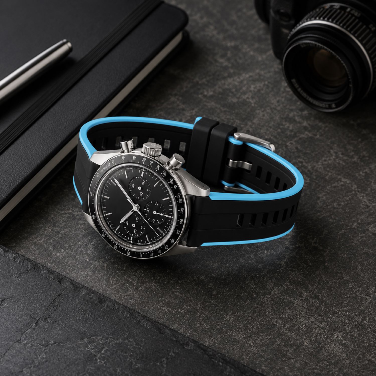 Silicone Watch Replacement Band Compatible with Omega x Swatch MoonSwatch 20mm photo 3