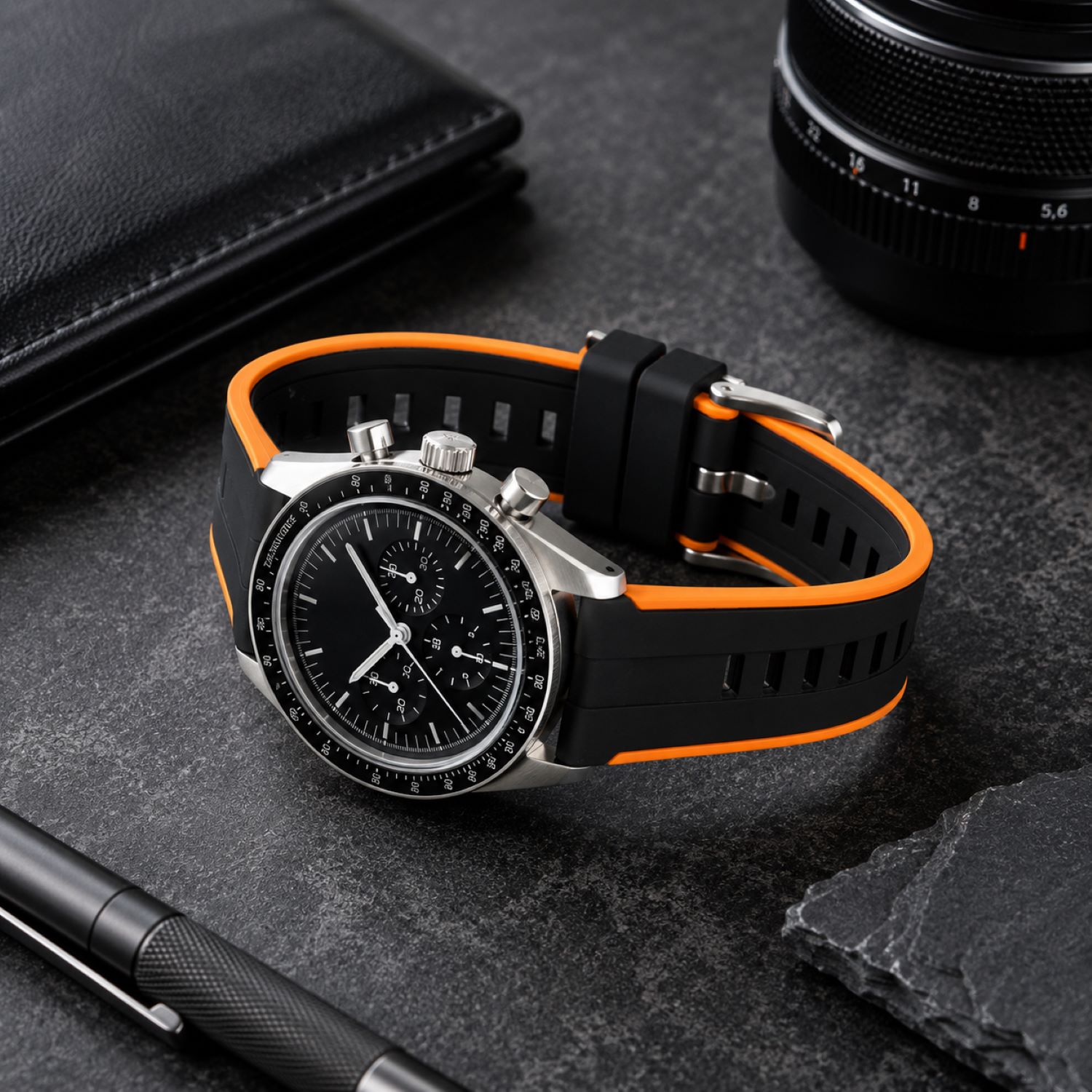 Silicone Watch Replacement Band Compatible with Omega x Swatch MoonSwatch 20mm photo 3