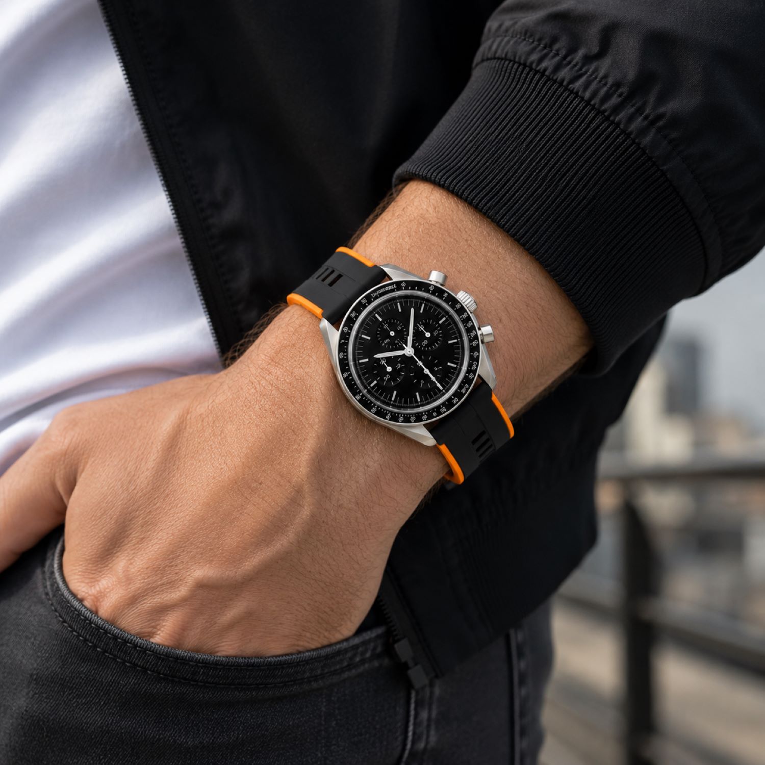 Silicone Watch Replacement Band Compatible with Omega x Swatch MoonSwatch 20mm photo 4