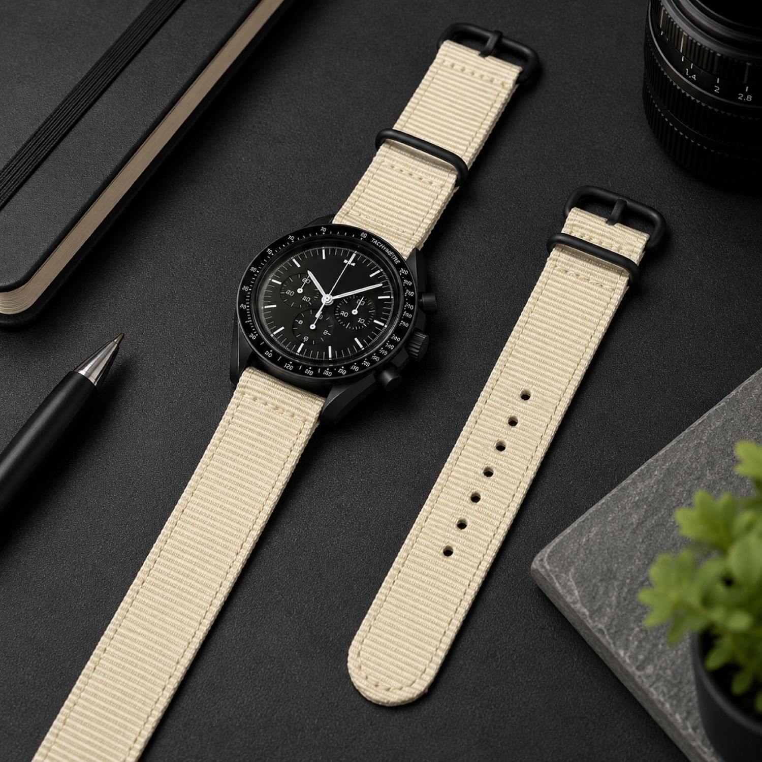 Canvas Watch Replacement Band Compatible with Omega x Swatch MoonSwatch 20mm photo 3
