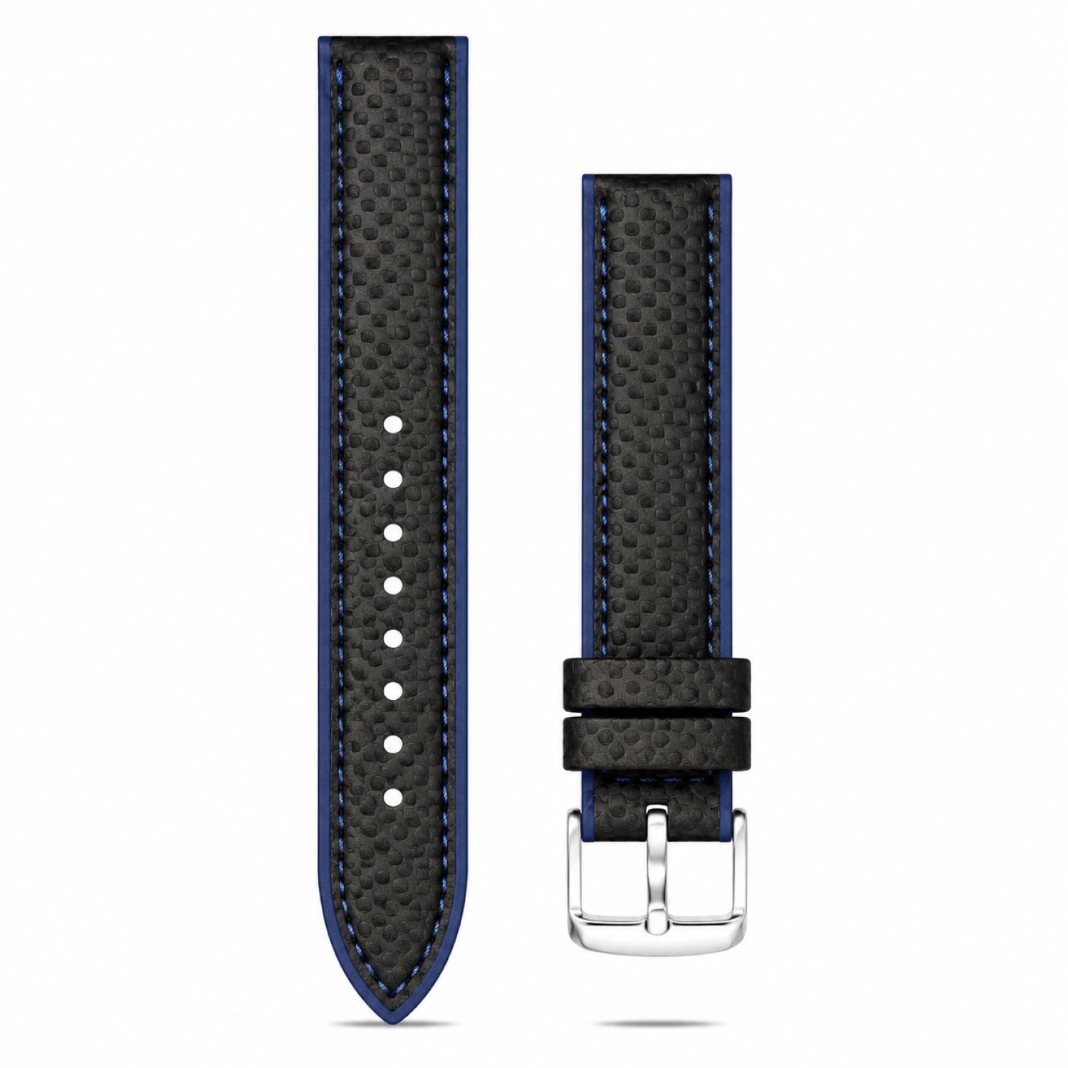 Carbon Fiber Pattern Watch Replacement Band Compatible with Omega x Swatch MoonSwatch 20mm