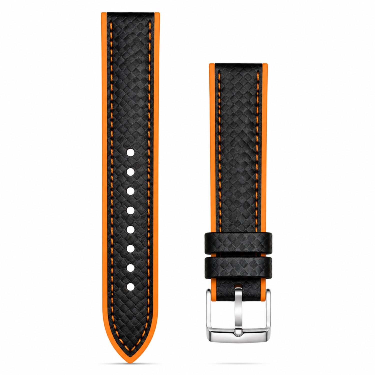 Carbon Fiber Pattern Watch Replacement Band Compatible with Omega x Swatch MoonSwatch 20mm