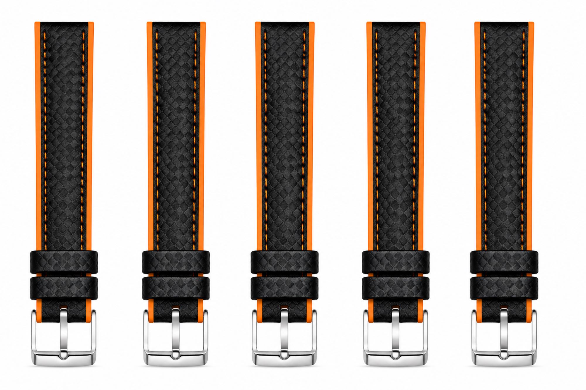 Carbon Fiber Pattern Watch Replacement Band Compatible with Omega x Swatch MoonSwatch 20mm photo 2
