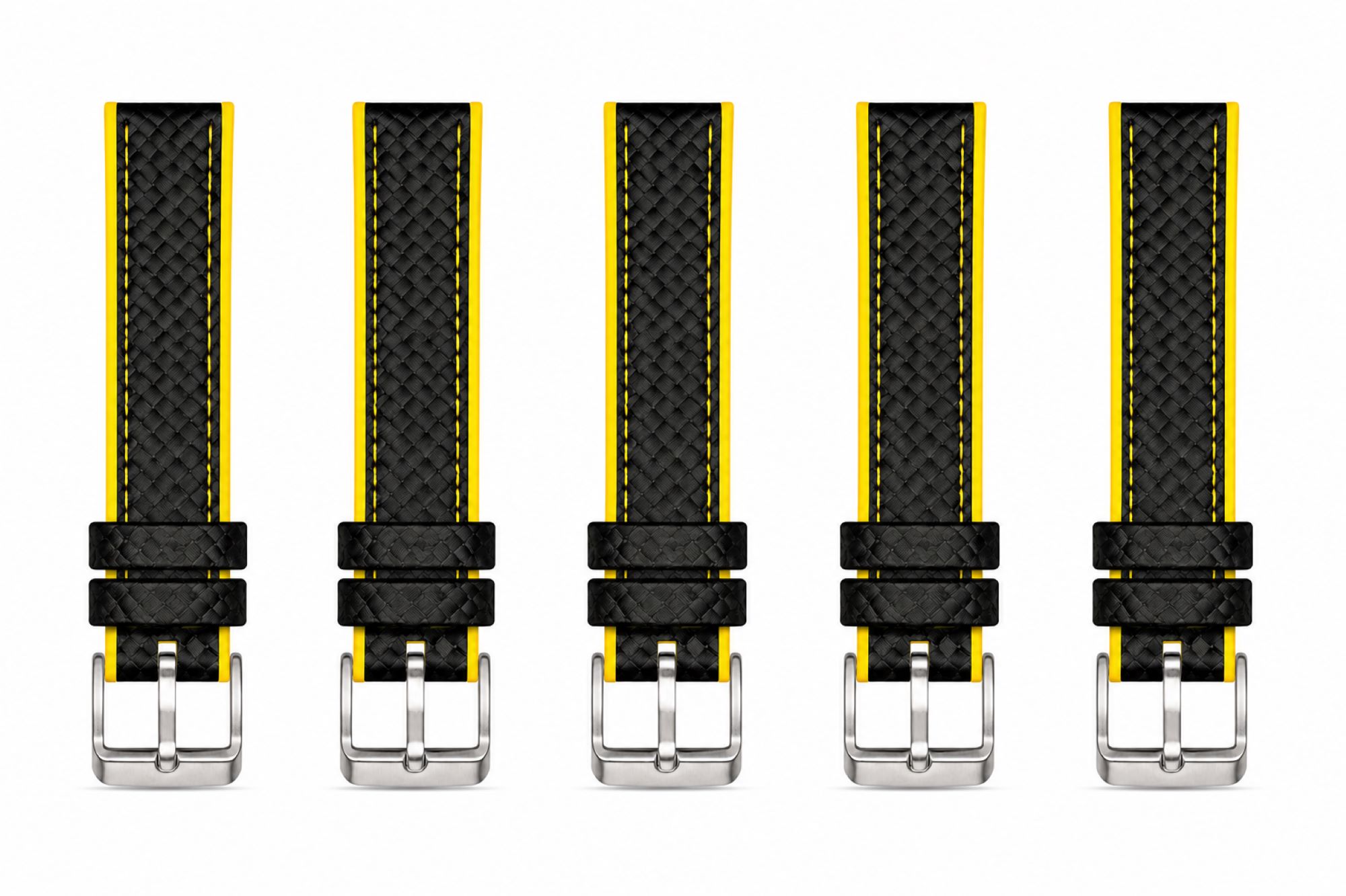 Carbon Fiber Pattern Watch Replacement Band Compatible with Omega x Swatch MoonSwatch 20mm photo 2