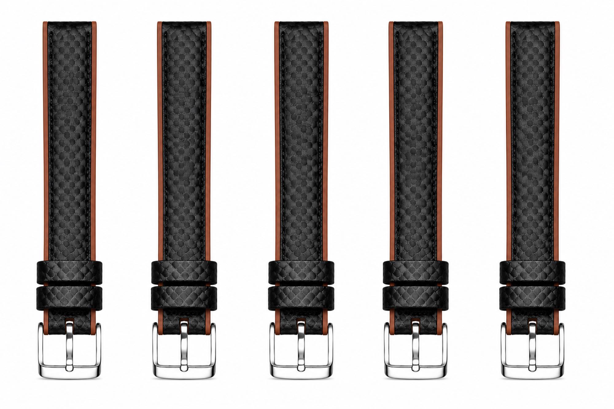 Carbon Fiber Pattern Watch Replacement Band Compatible with Omega x Swatch MoonSwatch 20mm photo 2