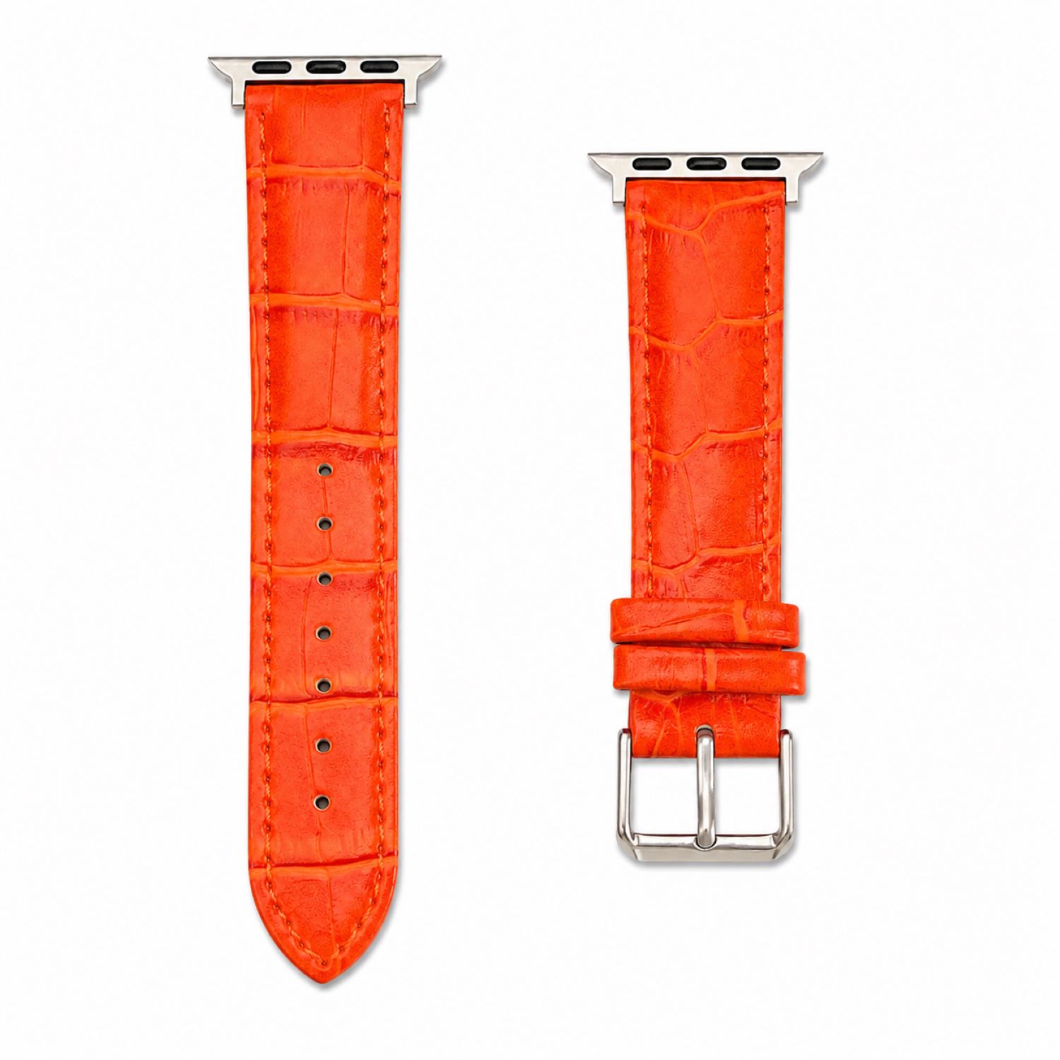 Alligator-Embossed Leather Watch Replacement Band Compatible with Apple Watch 38mm