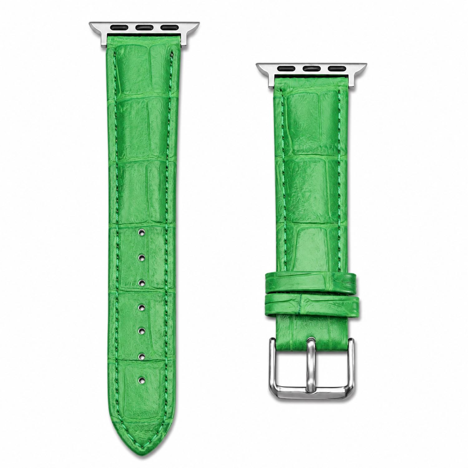 Alligator-Embossed Leather Watch Replacement Band Compatible with Apple Watch 38mm