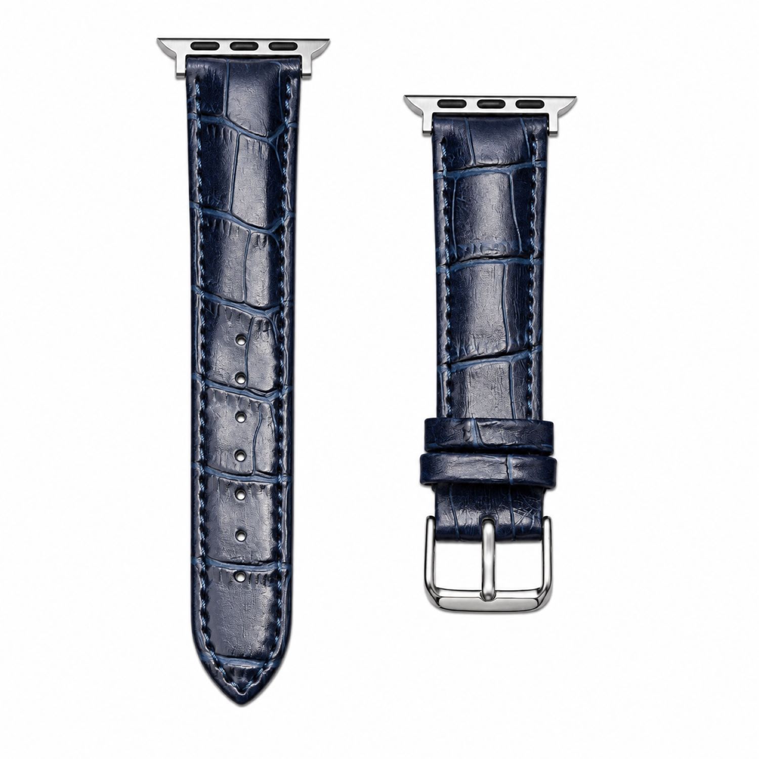 Alligator-Embossed Leather Watch Replacement Band Compatible with Apple Watch 38mm
