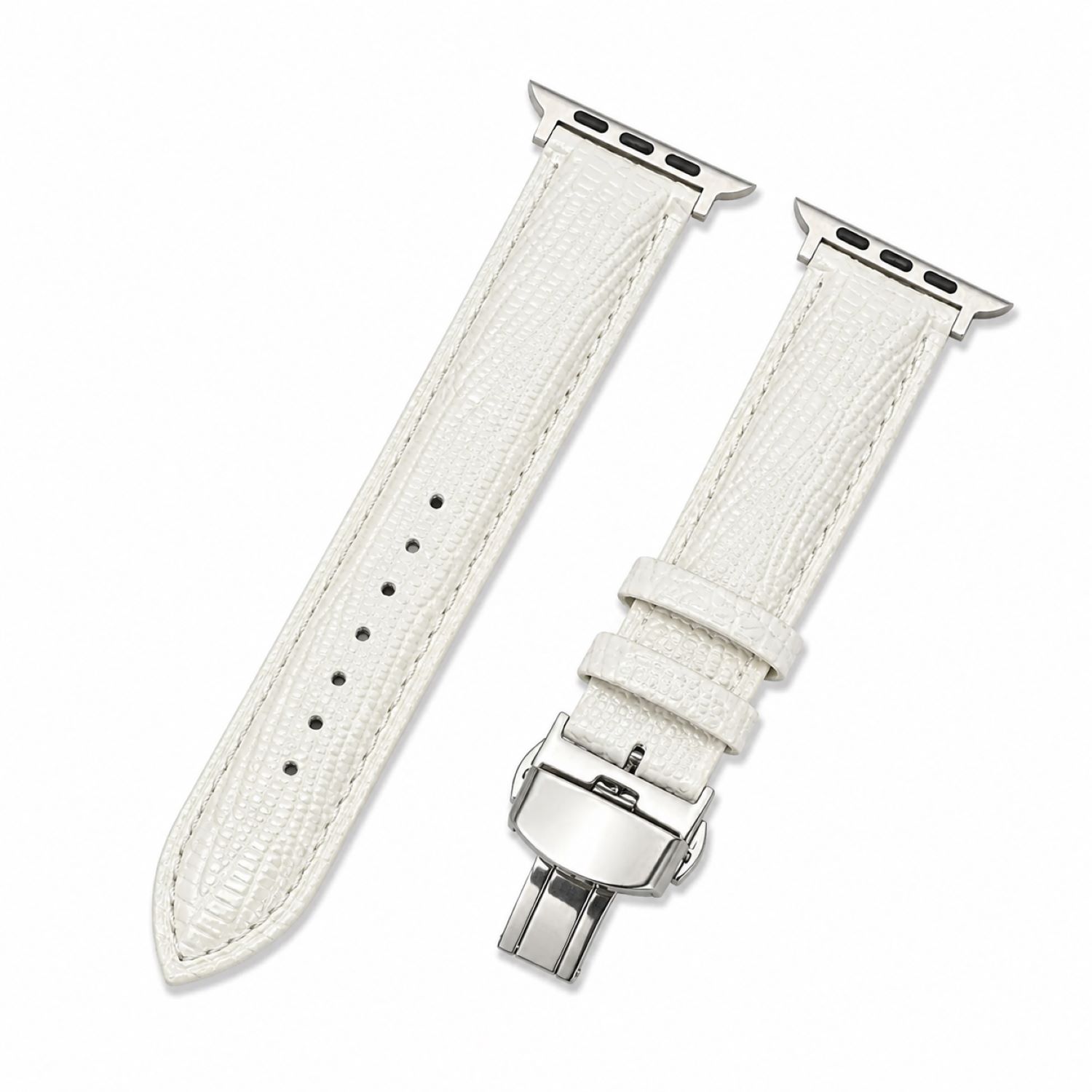 Lizard-Embossed Leather Watch Replacement Band Compatible with Apple Watch 38mm