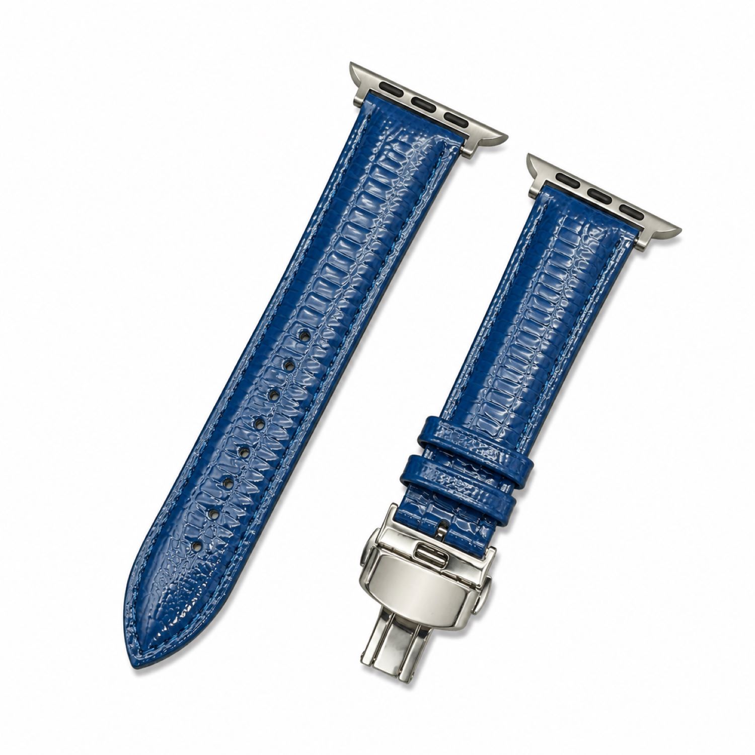 Lizard-Embossed Leather Watch Replacement Band Compatible with Apple Watch 38mm