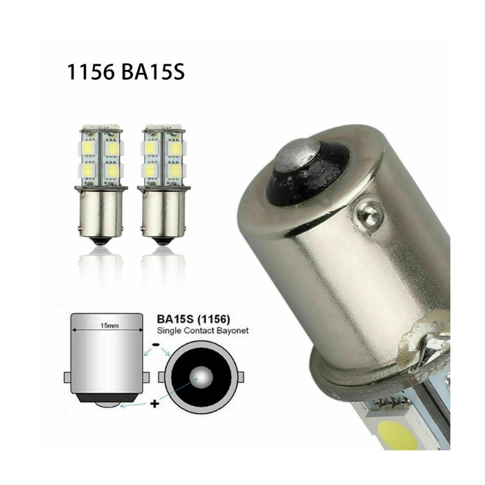 20x Super White 1156 1141 13-SMD RV Camper Trailer LED Interior Light Bulbs 12V — Sanoxy product image