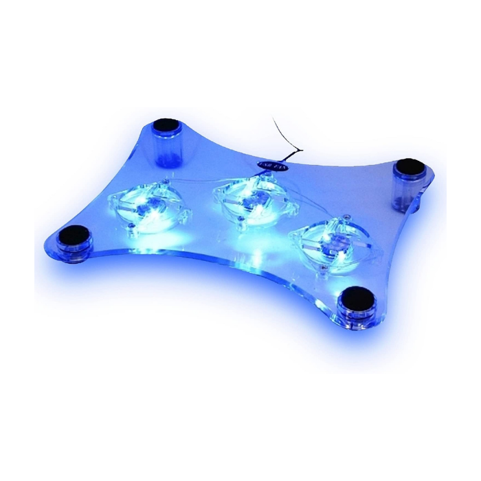 3 Fans Laptop Cooler Pad Ultra Slim Portable USB Powered with LED — Sanoxy product image