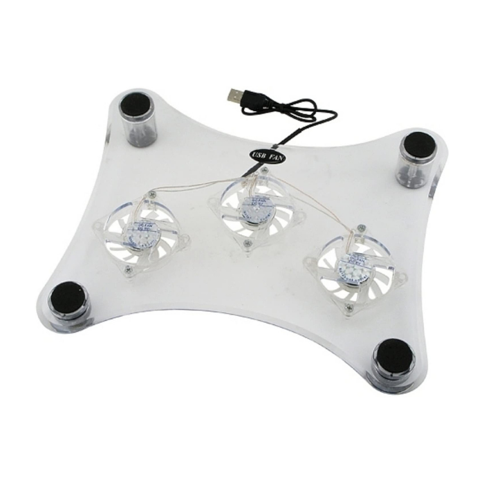 3 Fans Laptop Cooler Pad Ultra Slim Portable USB Powered with LED — Sanoxy product image