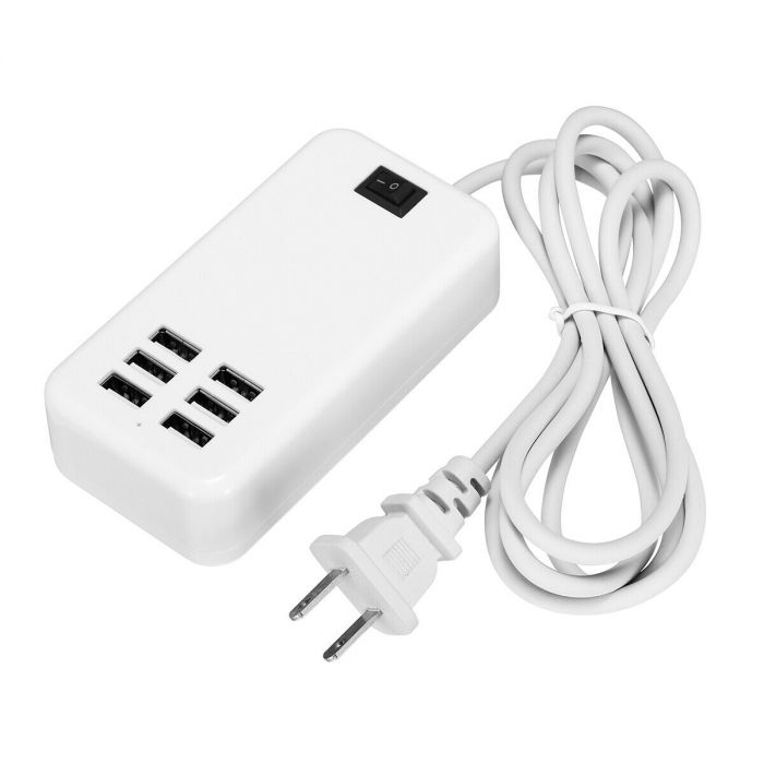 6-Port Multi-Port USB Hub Travel Charger Desktop Fast Charging — Sanoxy product image