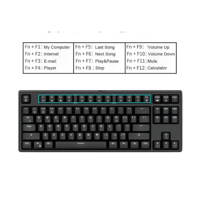 Mechanical Keyboard Dual Mode Gaming Keyboard Blue Switches — Sanoxy product image