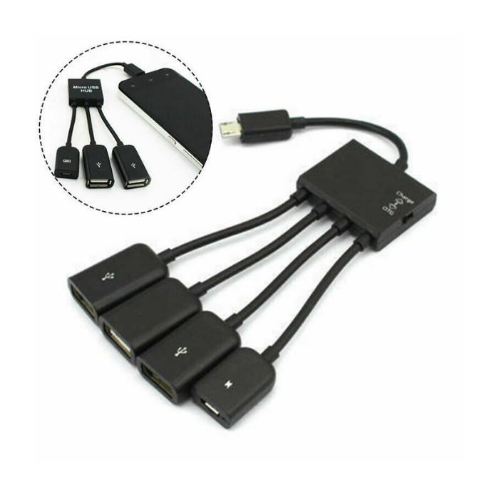 Micro USB Charging OTG Splitter Cable for Android 4 In 1 — Sanoxy product image