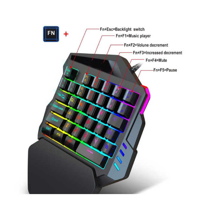 One Hand 35 keys gaming keyboard — Sanoxy product image