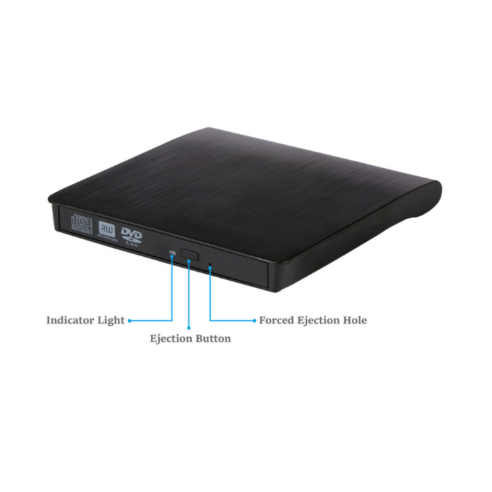 Slim External USB 3.0 DVD RW CD Writer Drive Burner Reader Player For Laptop PC — Sanoxy product image