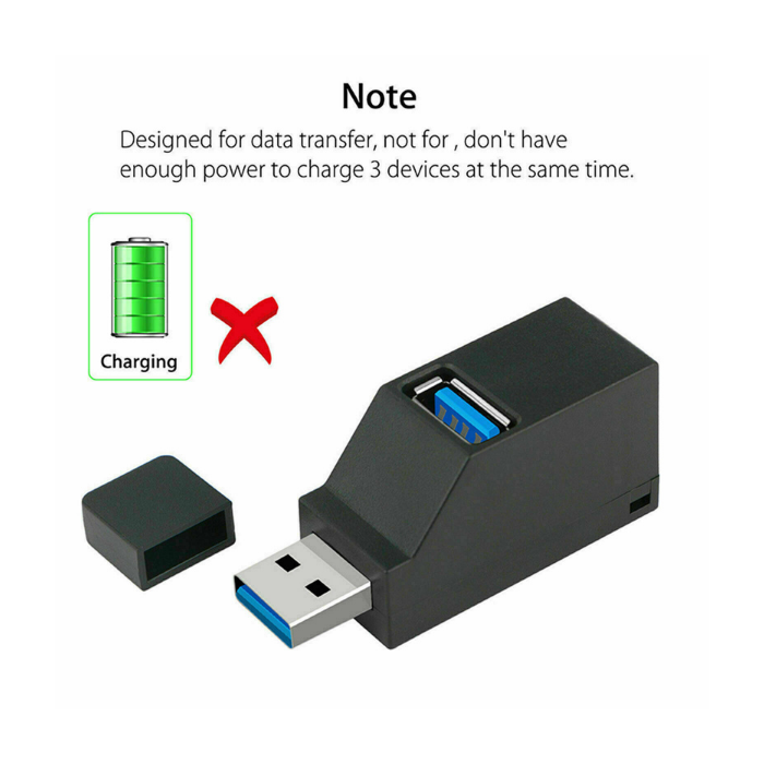USB 3.0 Hub, 3 Port Splitter Box for PC and Laptop — Sanoxy product image