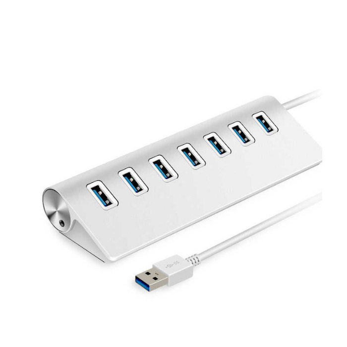 USB 3.0 Hub 5Gbps Aluminum Portable 7 Port for PC Laptop — Sanoxy product image