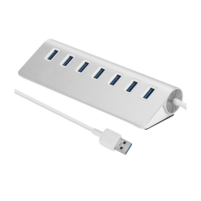 USB 3.0 Hub 5Gbps Aluminum Portable 7 Port for PC Laptop — Sanoxy product image