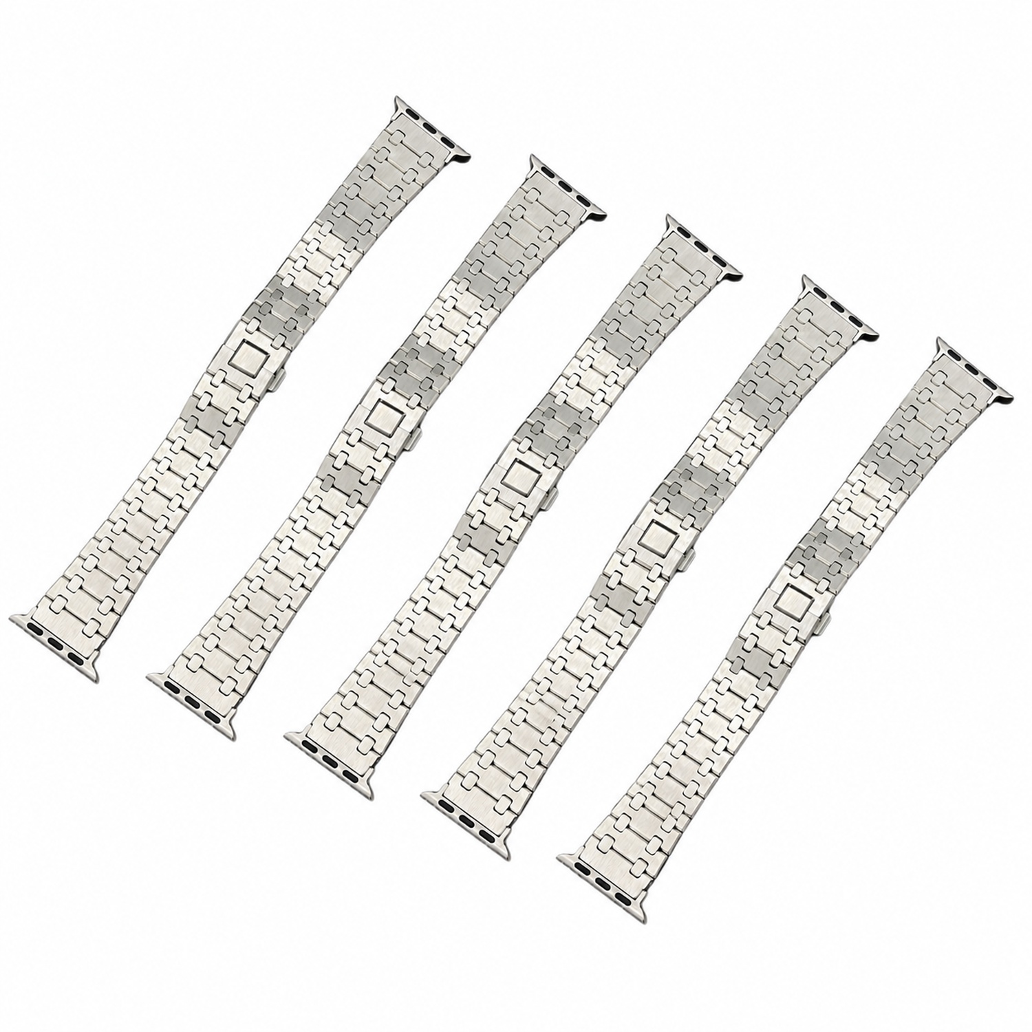 Stainless Steel Watch Replacement Band Compatible with Apple Watch 38mm, Silver photo 2