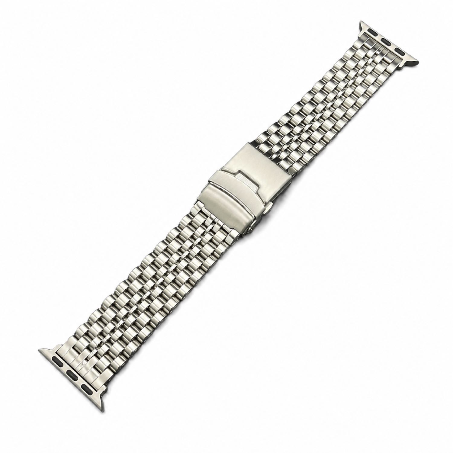Silver Classic Multi-Link Stainless Steel Replacement Band Compatible with Apple Watch 38mm photo 1