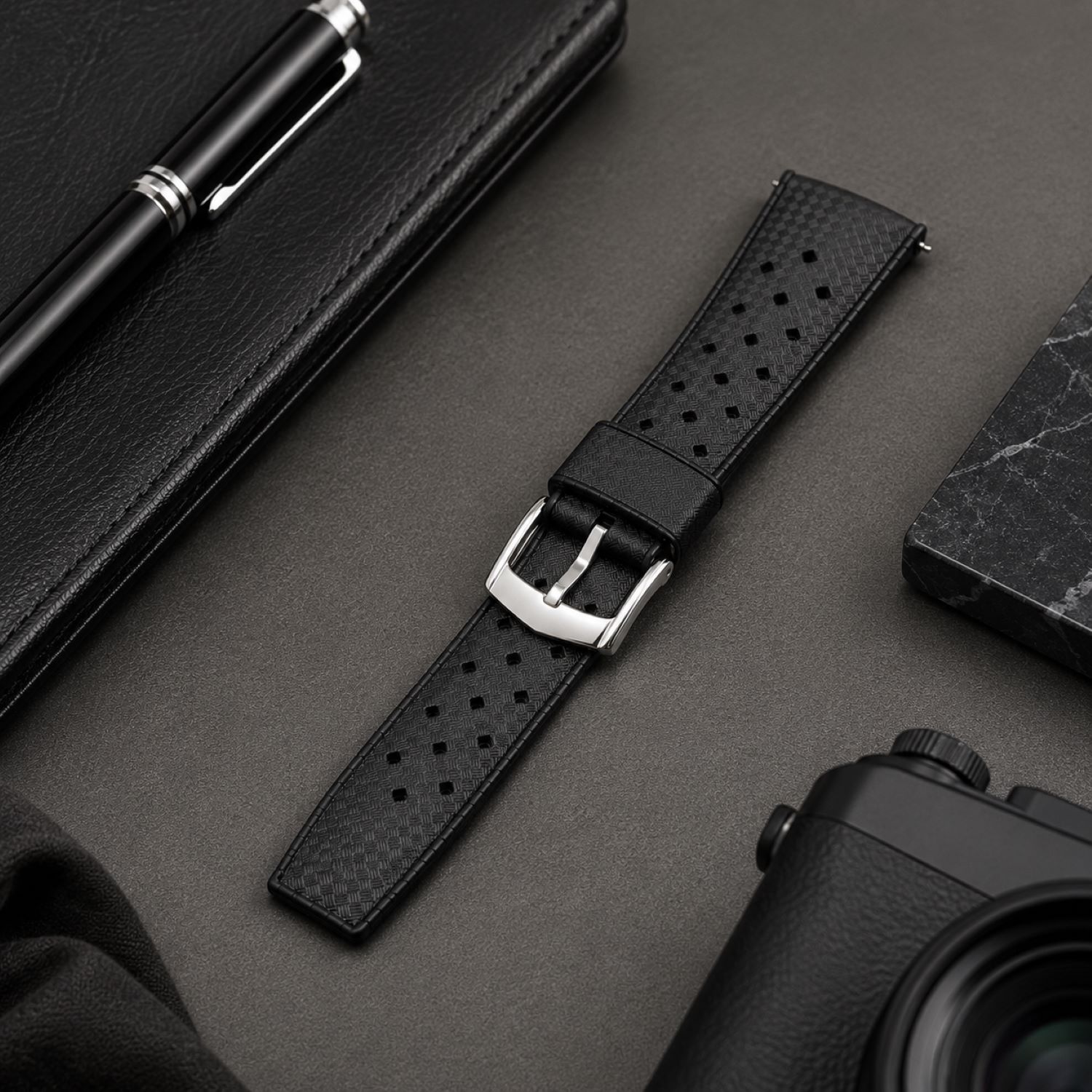 Replacement Silicone Watch Replacement Band Compatible With Omega X Swatch MoonSwatch 20mm, Black photo 3