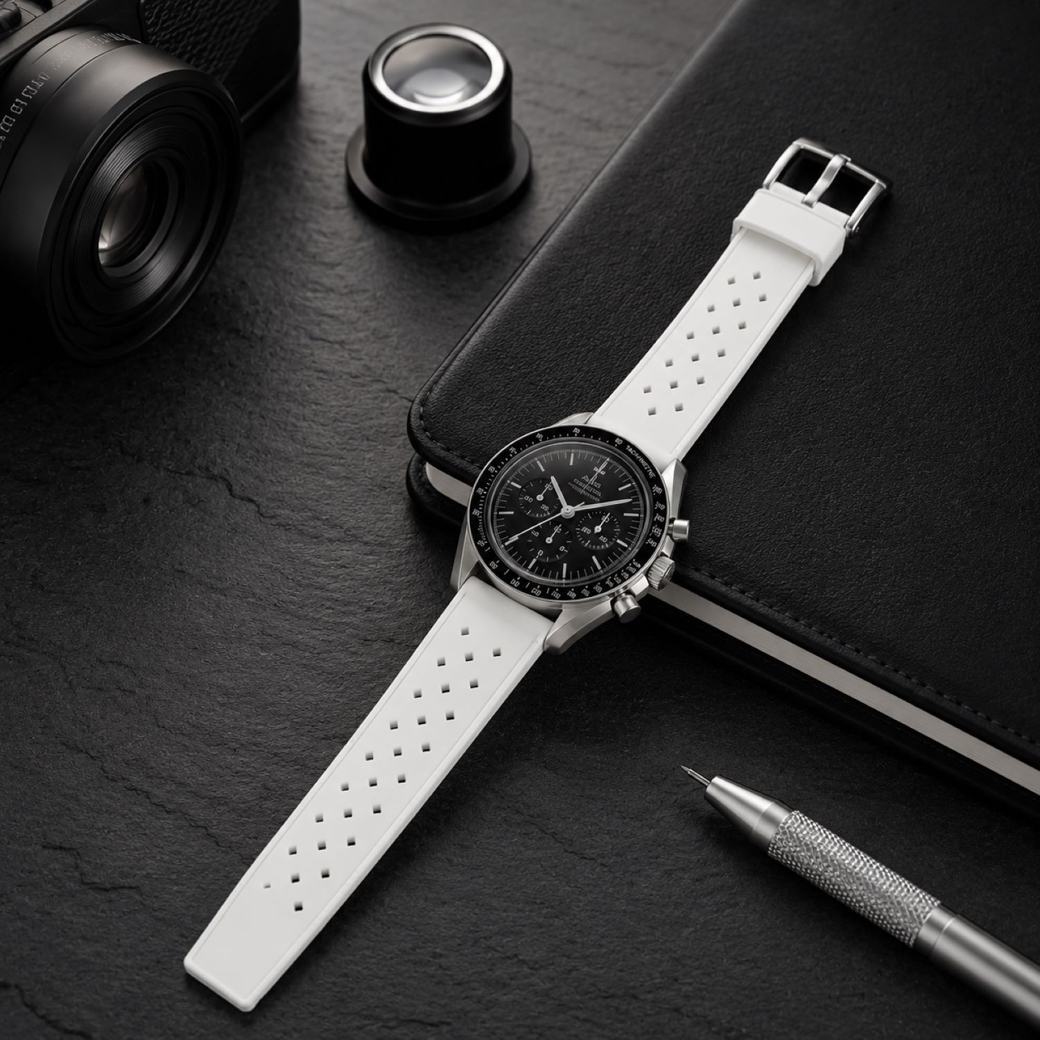 Replacement Silicone Watch Replacement Band Compatible With Omega X Swatch MoonSwatch 20mm, White photo 3