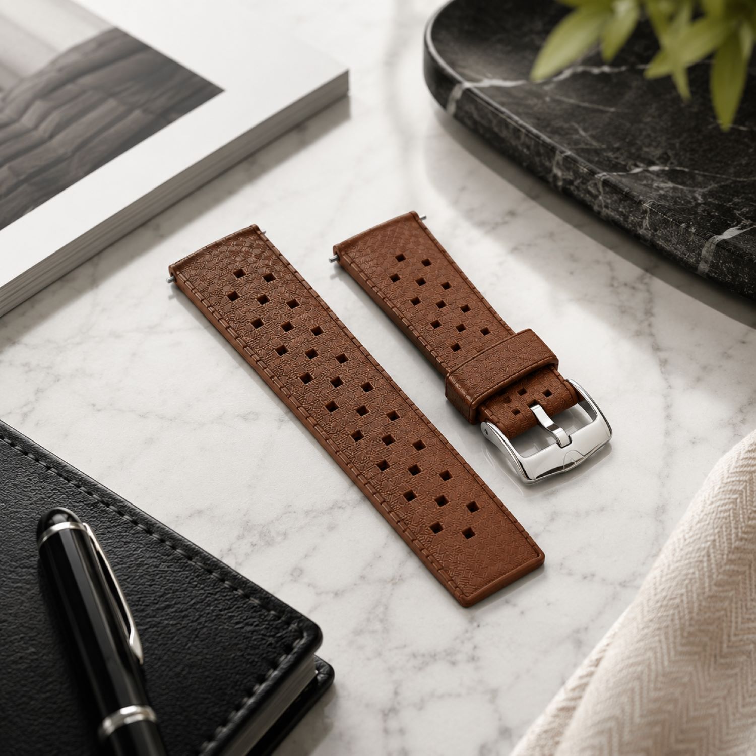 Replacement Silicone Watch Replacement Band Compatible With Omega X Swatch MoonSwatch 20mm, Brown photo 3