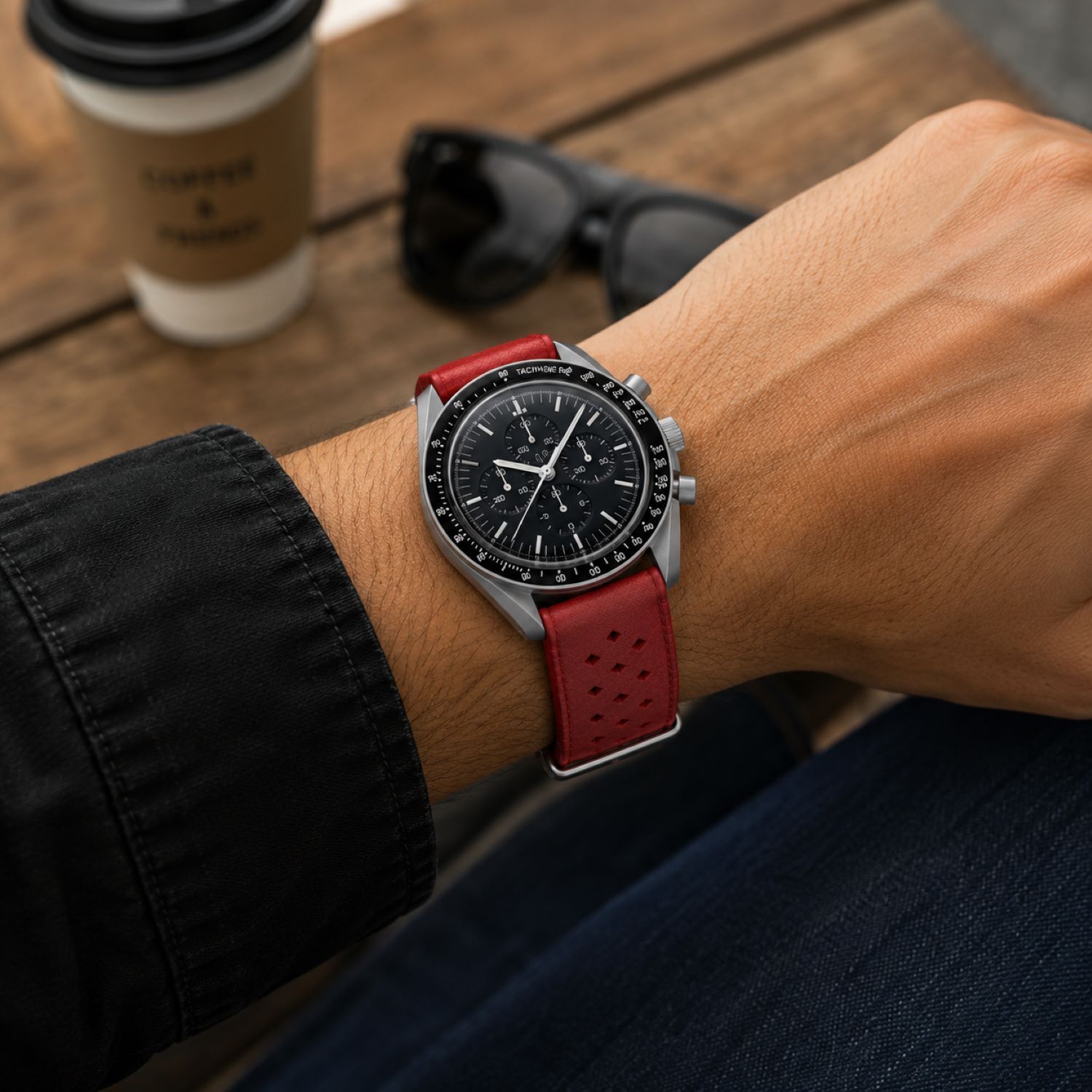 Replacement Silicone Watch Replacement Band Compatible With Omega X Swatch MoonSwatch 20mm, Red photo 4