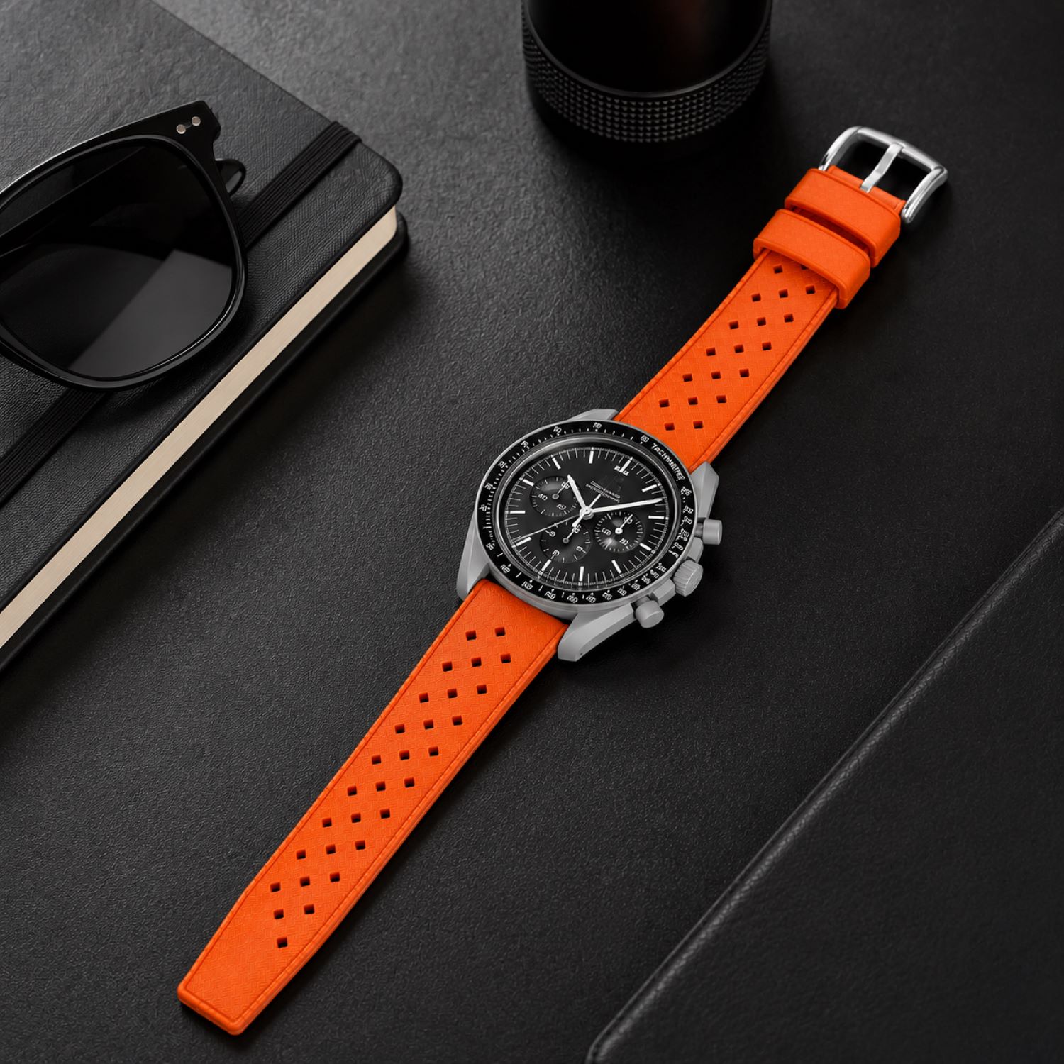 Replacement Silicone Watch Replacement Band Compatible With Omega X Swatch MoonSwatch 20mm, Orange photo 3
