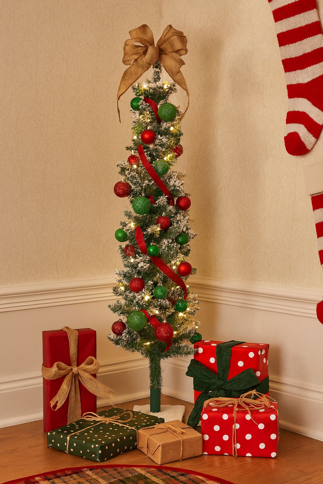 Elegani 3.5' Snow Flocked Pencil Tree photo 2