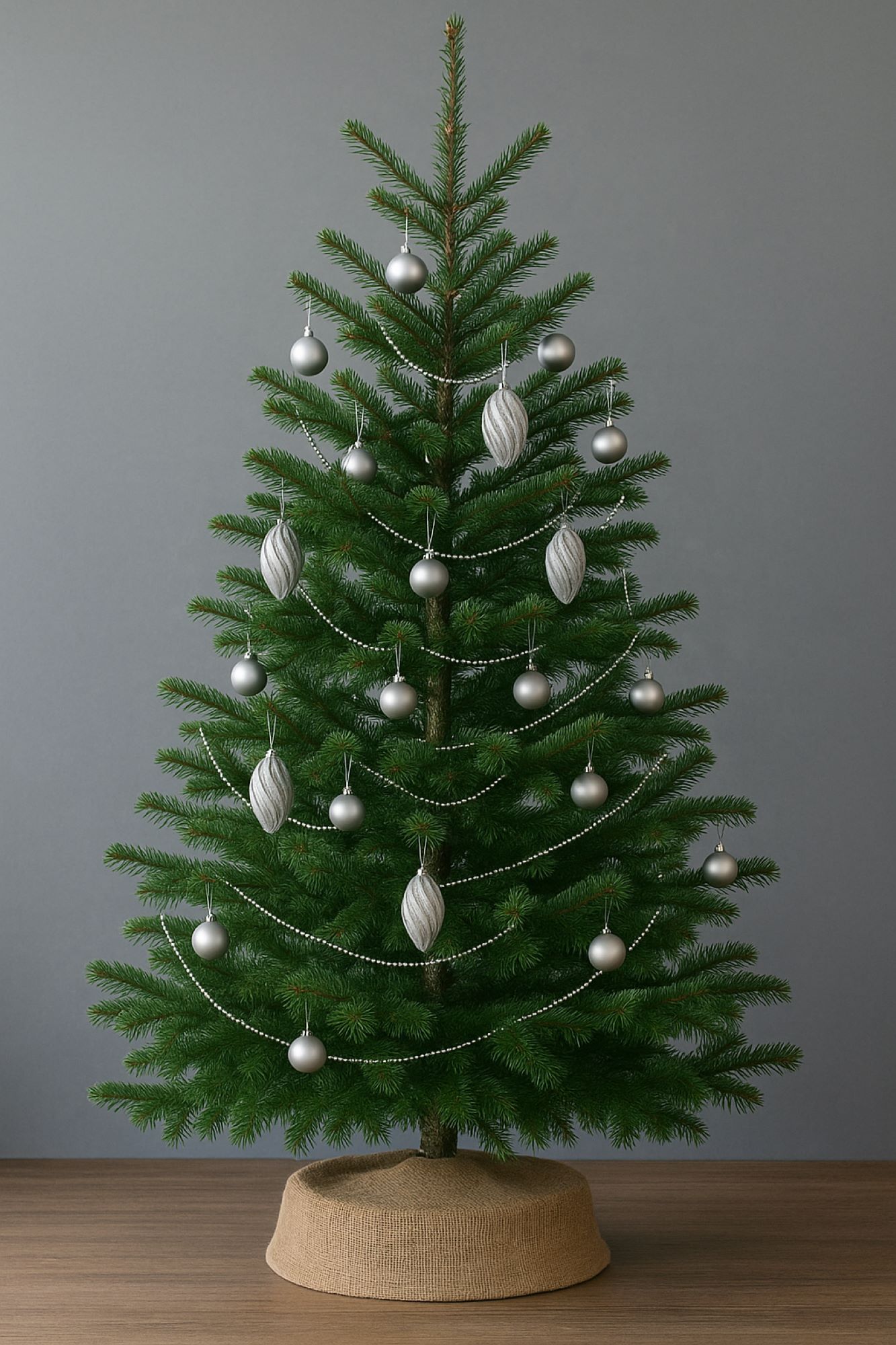Elegani 11cm Olive with Silver Slant Lines Christmas Ornament Set, 3-Pack photo 5